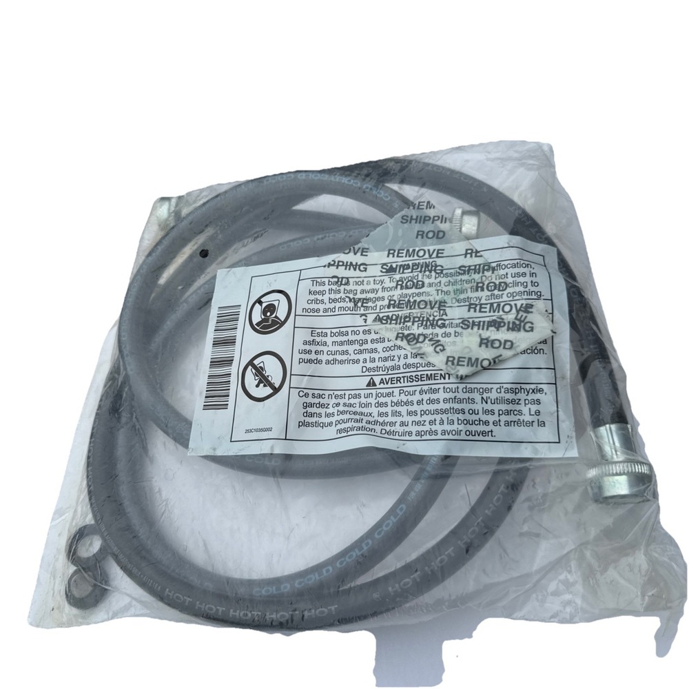 Hot & Cold Black Washing Machine Hoses 4ft Use W/Water In Accessible Locations